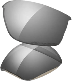 Oakley Flak Jacket Rectangular Replacement Sunglass Lenses, Black Polarized, 63 mm