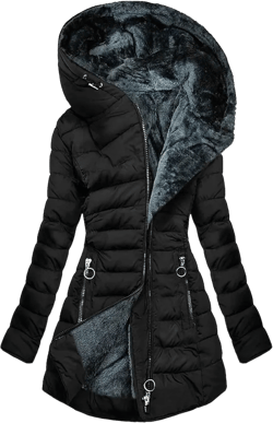 Lastesso Women's Winter Warm Thicken Long Outwear Fall Winter Warm Wool Blend Lined Coats Pockets Coat Comfy Parka Jacket Black #1 5X-Large