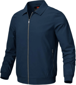 Rdruko Men's Light Jackets Windbreaker Spring Fall Lightweight Jackets Caual Stylish Jacket with Pockets XX-Large 02 Navy Blue