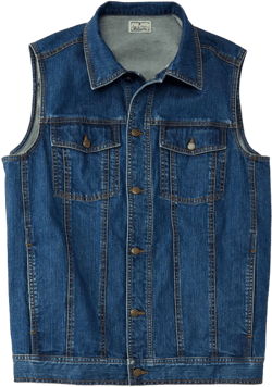 Liberty Blues by KingSize Men's Big & Tall Denim Vest - 4XL, Blue Wash
