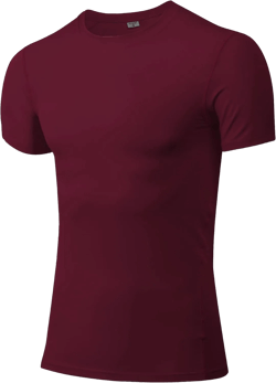 Compression Shirts Men Short Sleeve Athletic Workout Shirts Cool Dry Sports Baselayer Undershirts Gym Tops Medium 1 Pack-wine