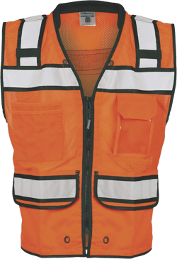 Kishigo High Performance Surveyors Vest 5XL Orange
