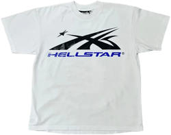Hellstar Gel Sport Logo T-shirt White/Blue