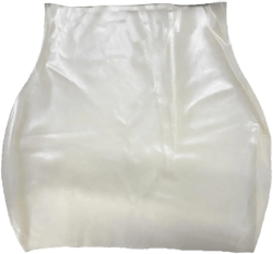 Women's Latex Rubber Gummi Black Mini Skirt Large Transparent