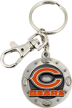 NFL Impact Keychain - Colorful and Durable Keychain Accessories for Keys, Bags & Purses Chicago Bears