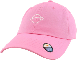 Trendy Apparel Shop Planet Embroidered Low Profile Soft Cotton Dad Hat Cap One Size Pink