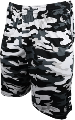 Epic Men's 9" & 6" Pro Blade Single Layer (Camo Print) Basketball Shorts Medium Graphite/Camo