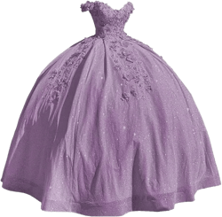 Ftupza Gorgeous 3D Floral Quinceanera Dresses Puffy Tulle Ball Gowns for Women Off Shoulder Long Prom Dress FFtu09 at Amazon Women’s Clothing store
