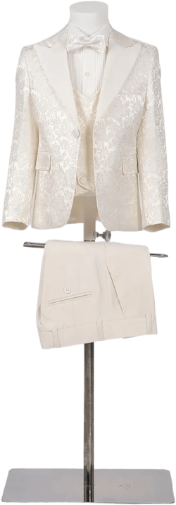 Beige Kids Tuxedos,Kids Party Prom Suits, Kids wedding Suit Vest pants, Children Tux, Boy&#39;s Suits, Boy&#39;s Tuxedos, Blue Peak Lapel Tuxedo