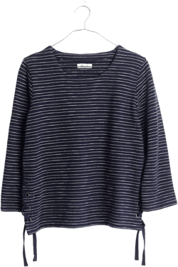 Striped Side-Lace Top