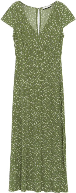Textured printed dress