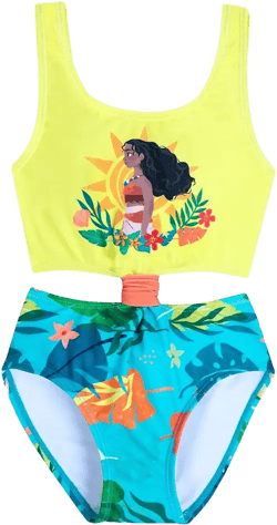 Disney Sleeveless Polyester, One-Piece Swimsuit (Girl's), Size 5-6
