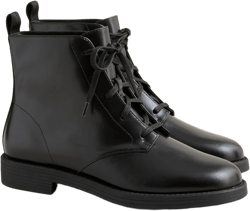 Lace-up ankle boots in leather