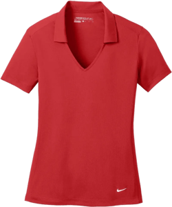 Nike Golf Ladies Dri-FIT Vertical Mesh Polo, University Red, Medium