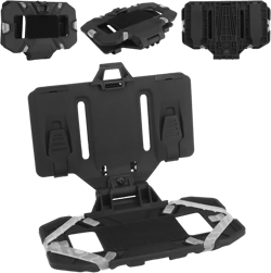 Tactical Plate Carrier Vest Attachments, Tactical Phone Holder Universal Molle Phone Chest Mount Phone Holder Quick Release Folded Navigation Board for Screen Size 4.7"-6.7" (Black)