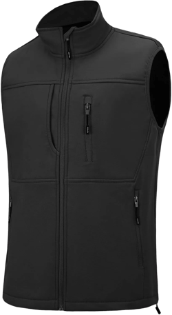 XinYangNi Mens Winter Vests Outerwear Fleece Lined Puffer Vest Warm Casual Quilted Vest Bubble Sherpa Vest Jacket Large Black/02