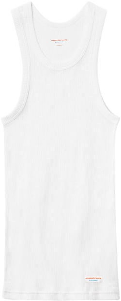Ribbed Cotton Racerback Tank Top
