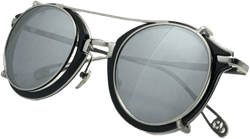 Vintage-Inspired Steampunk Sunglasses: Double Lens Metal Frame Eyewear for Men & Women with Personalized Sunglasses Case