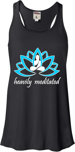Go All Out Womens Heavily Meditated Funny Mindfulness Yoga Sleeveless Tank Top T-Shirt : Clothing, Shoes & Jewelry