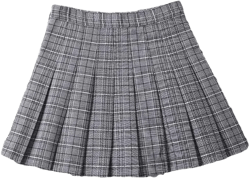 Summer Golf Skirt for Women Clothes Preppy Girls Elegant Female A Line Mini Plaid Pleated Skirt Stripe Tennis Skirts Small White Gray Plaid