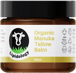 Organic Tallow Cream - Manuka: Natural Unscented Cream for Face and Body, Made with Organic Grass-Fed/Finished Canadian Beef Tallow and Raw, New Zealand Manuka Honey, for Sensitive Skin, 60 ml (2 oz)