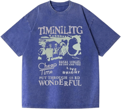 Men's Vintage Oversized Tee Shirts Hiphop Rapper Print Acid Wash Tops Streetwear Graphic Cotton Short Sleeve Black Shirt Large Blue