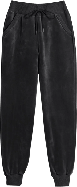HGps8w Women's Velvet Joggers Winter Warm Fleece Pants Sherpa Lined Casual Athletic Running Sweatpants with Pockets XX-Large 01 Black