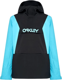 Oakley Men's Thermonuclear Protection TBT Insulated Anorak Jacket X-Large Black/Bright Blue