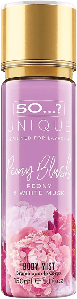 So…? Unique Peony Blush Body Mist - Floral, Fruity Vanilla Perfume with Bergamot and Pear Notes - Perfume for Women - Body Spray for Women - 5.1 oz Peony Blush 5.1 Fl Oz (Pack of 1)