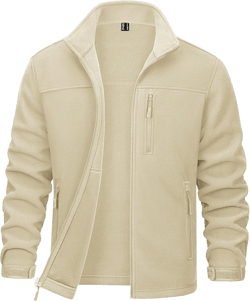 MAGCOMSEN Men's Winter Zip Up Polar Fleece Jacket Athletic Tactical Hiking Outdoor Jackets with 3 Pockets