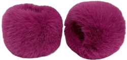 Lina & Lily Women's Winter Wrist Cuffs Warmers Faux Fur Fluffy Dark Pink
