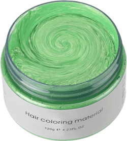 Hair Coloring Wax, KooJoee Temporary Hair Dye Easy Wash Hairstyle Cream 4.23 oz Disposable Hair Pomades, Natural Matte Hair Modeling Wax for Party Cosplay Nightclub Masquerades Halloween - Green