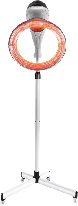 Orbiting Infrared Stand Hair Dryer, 950W 110V Freestanding Hair Processor with Timing & Temperature Adjustable, Professional Color Treatment Hair Styling Machine for Beauty Salons(Grey)