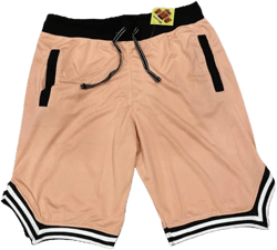 Mens Peach Sport Basketball Gym Shorts
