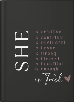 She Is Affirmations Journal - Personalized Notebook for Women - Self Care & Healing Journal - Custom Gift, Best Gift For Mom
