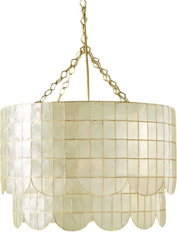 Heather Capiz Scalloped Pendant