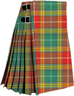 Traditional Handmade Buchanan Ancient Tartan Custom Size Kilt For Men