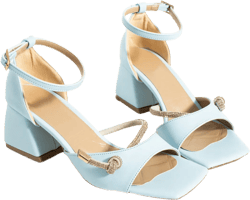 Baby Blue Ankle Strap Block Heels, Blue Leather Wedding Shoes, Blue Leather Heels, Ankle Strap Heels, Light Blue Wedding Pumps, Blue Heels