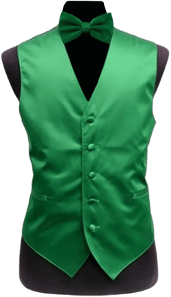 New Men&#39;s Tuxedo Vest Waistcoat Bowtie Emerald Green regular fit wedding formal occasion