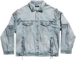 Cagole Oversized Jacket in Blue