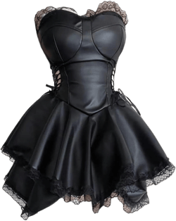 Dresses for Women 2023 90s Clothes Gothic Black Party Hollow Out High Waist Lace-up Corset Dress Partywear Women-Black-S