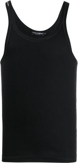 fine-rib cotton tank top