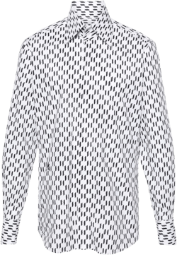 monogram-print cotton shirt