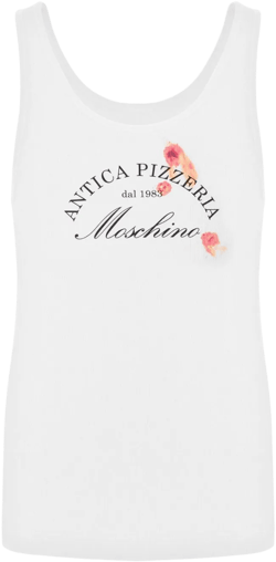 slogan-print tank top
