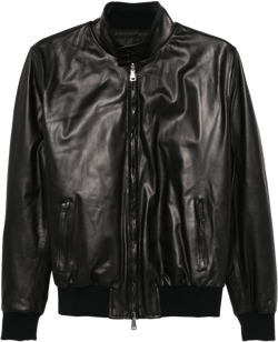 leather bomber jacket