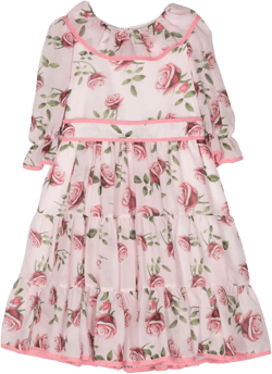 floral-print short-sleeved dress