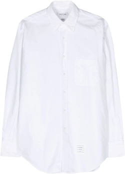 logo-patch cotton shirt
