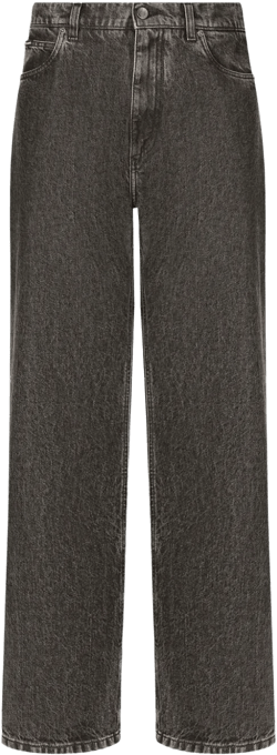 high-rise straight-leg jeans