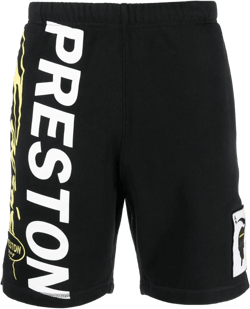 logo-print jersey track shorts