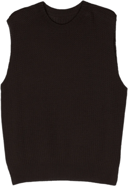 crew-neck sleeveless jumper